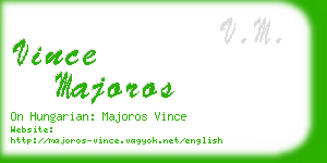 vince majoros business card